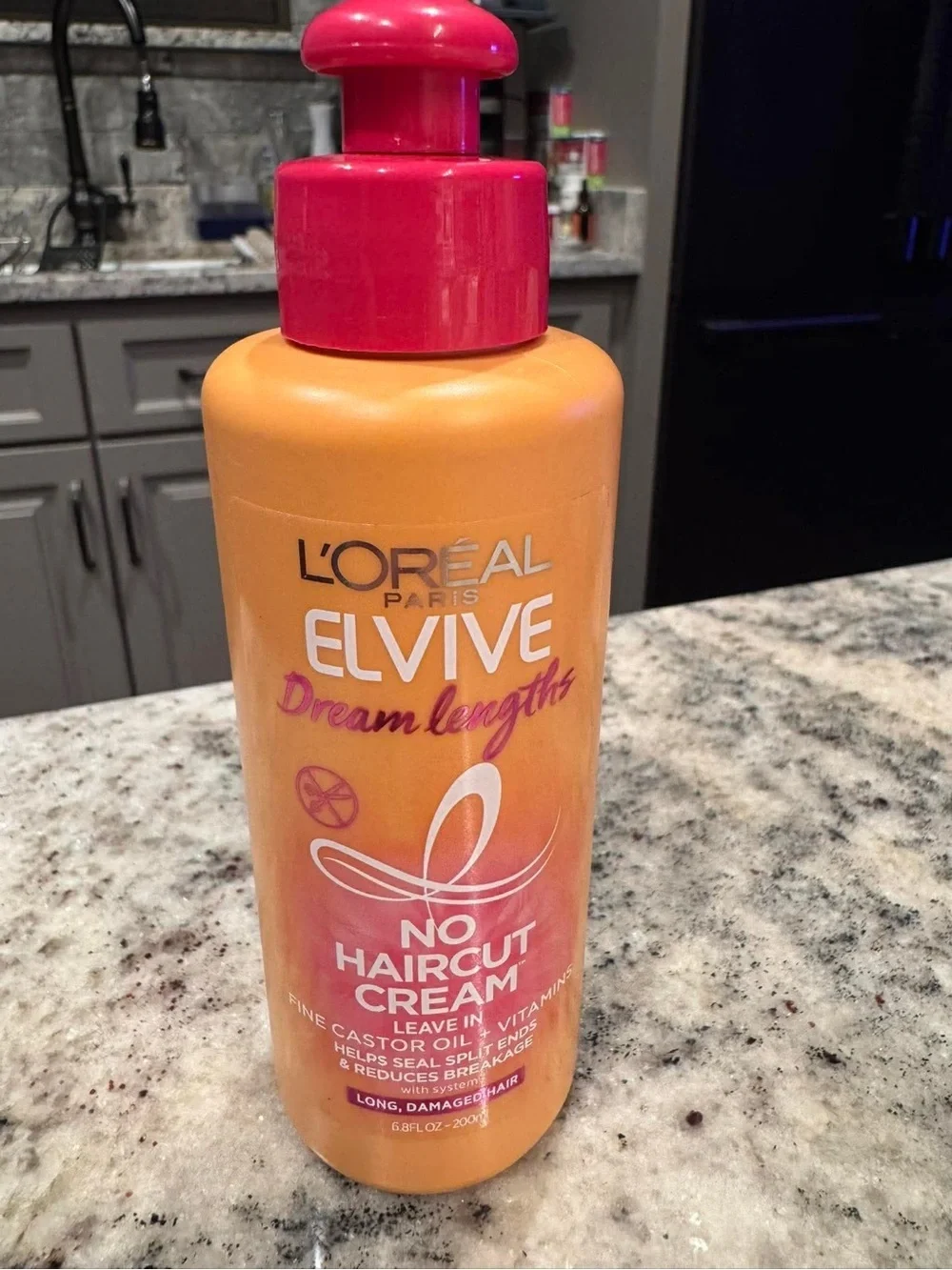L'Oreal Elvive Dream Lengths No Haircut Cream - Orange & Pink Bottle